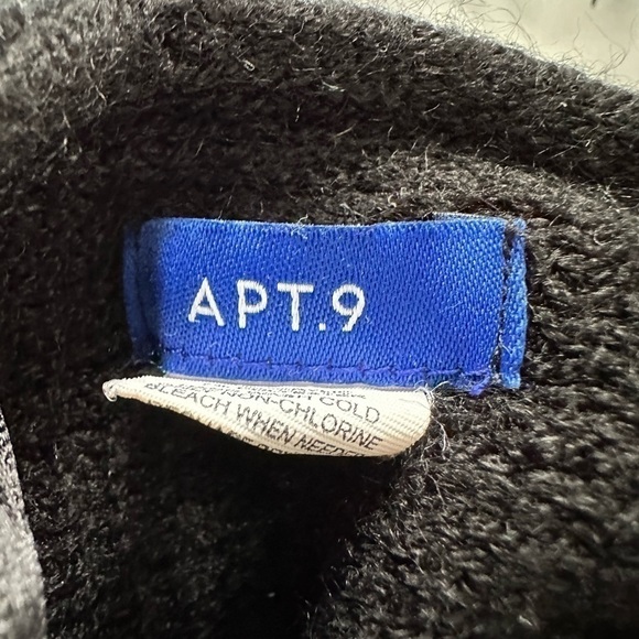 APT. 9 Pancho Sweater Handkerchief Hem High Neckline Hooded Knitted Gray - Picture 3 of 3